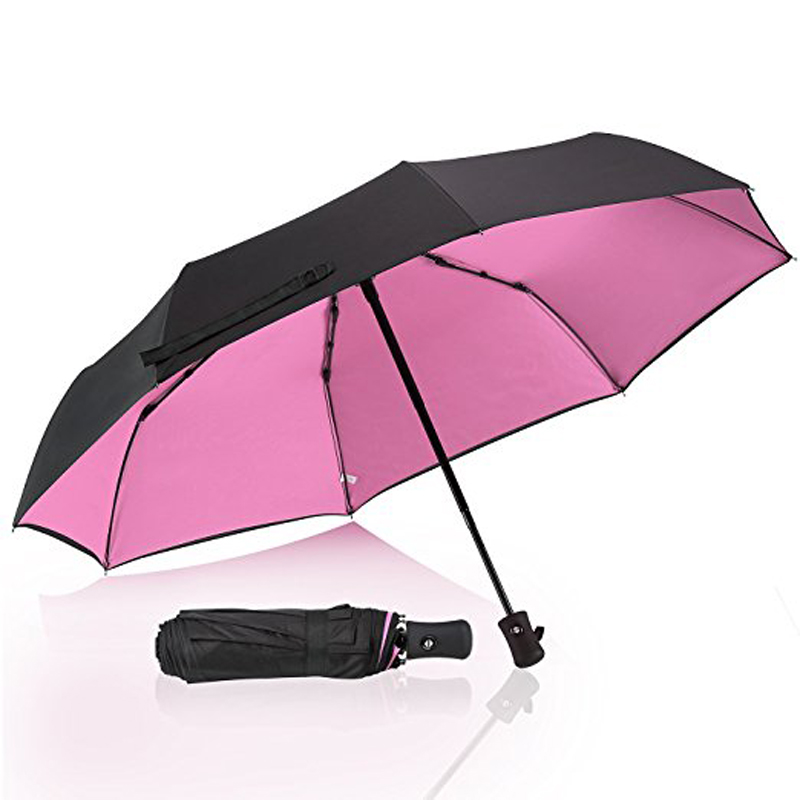 Negru de acoperire Umbrella 3 UV Umbrela automată pliabilă