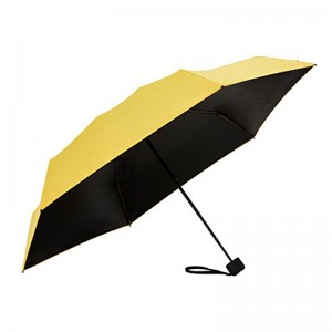 umbrelă de soare parasol ușor Mini Anti UV galben mic umbrelă