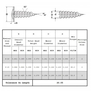 Șuruburi cu perforatoare Modifer Truss Head