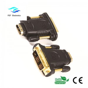 DVI (24 + 1) adaptor mascul / HDMI feminin aur / nichel Cod: FEF-HD-005