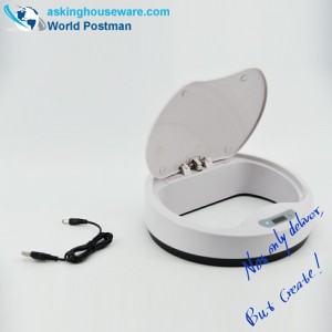 Coș de praf inductive automate AKbrand cu încărcător electric, gri, 15 litri