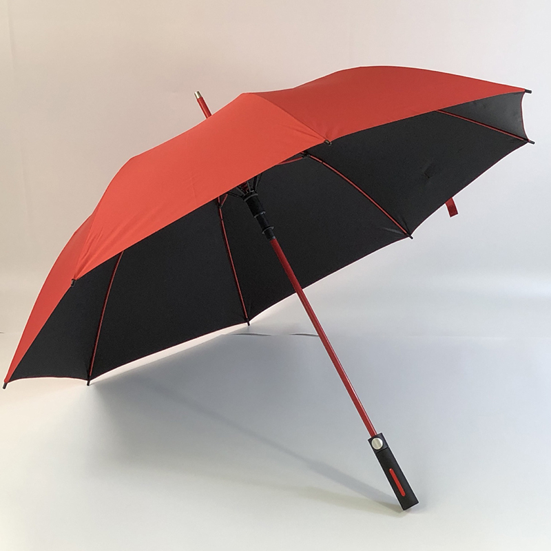 Cadru colorat din fibră de sticlă publicitară 27 inch Umbrelă de golf Un singur strat Umbrela auto deschisă