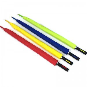 Cadru colorat din fibră de sticlă Mâner lung Umbrelă de golf, rezistentă la vânt