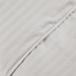 Noptă albă cu pânză 90% cu țesătură cu dungi de 1 cm