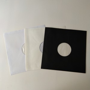 33RPM Cartea albă Înregistrează mâneci interioare polilinate cu găuri pentru 12 înregistrări de vinil