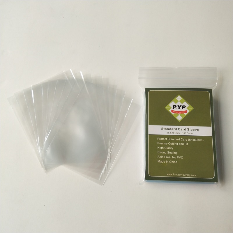Mânecă standard pentru carte de cristal transparentă transparentă 63,5x88 mm pentru jocuri de bord