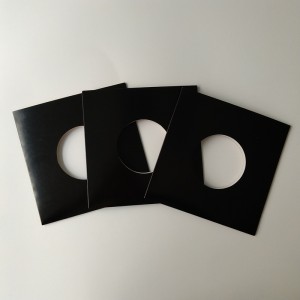 Jacheta de înregistrare din carton maro de 7 inch 45 RPM 350gsm cu găuri