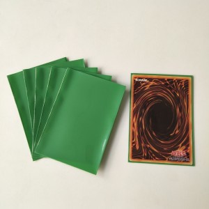 Mâneci de protecție pentru punte de culoare verde mat pentru carduri de joc japoneze de dimensiuni 60x87mm