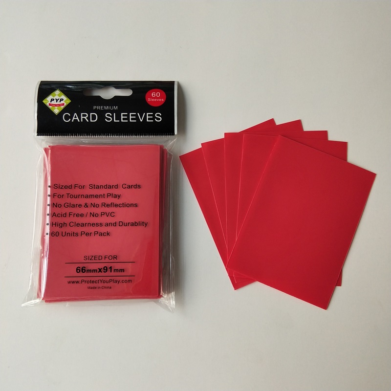 66x91mm Solid Red Standard Dimensiuni MTG / Pokemon Gaming Card Protectors