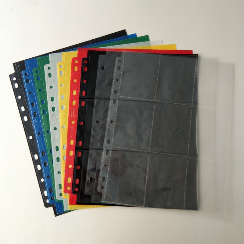 18 Pagini cu album de colecție de buzunar pentru carduri sport MTG YGO cu căptușeală nețesută galbenă