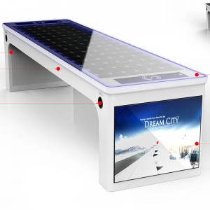 Băncile Solar Smart Park cu încărcător wireless și router WiFi 4G