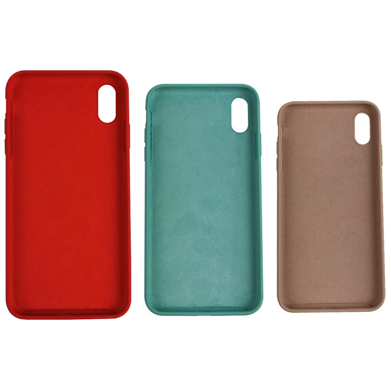Carcasă de telefon pentru microfibre moi din silicon lichid pentru iPhone Xs