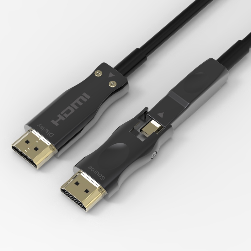 Suport de cabluri HDMI detașabil de cablu HDMI 4K 60Hz 18Gbps de mare viteză, cu dublă micro HDMI și conectori standard HDMI