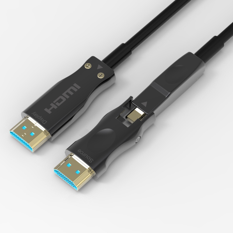 Suport de cabluri HDMI detașabil de cablu HDMI 4K 60Hz 18Gbps de mare viteză, cu dublă micro HDMI și conectori standard HDMI