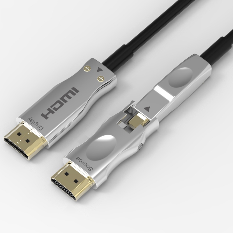 Suport de cabluri HDMI detașabil de cablu HDMI 4K 60Hz 18Gbps de mare viteză, cu dublă micro HDMI și conectori standard HDMI