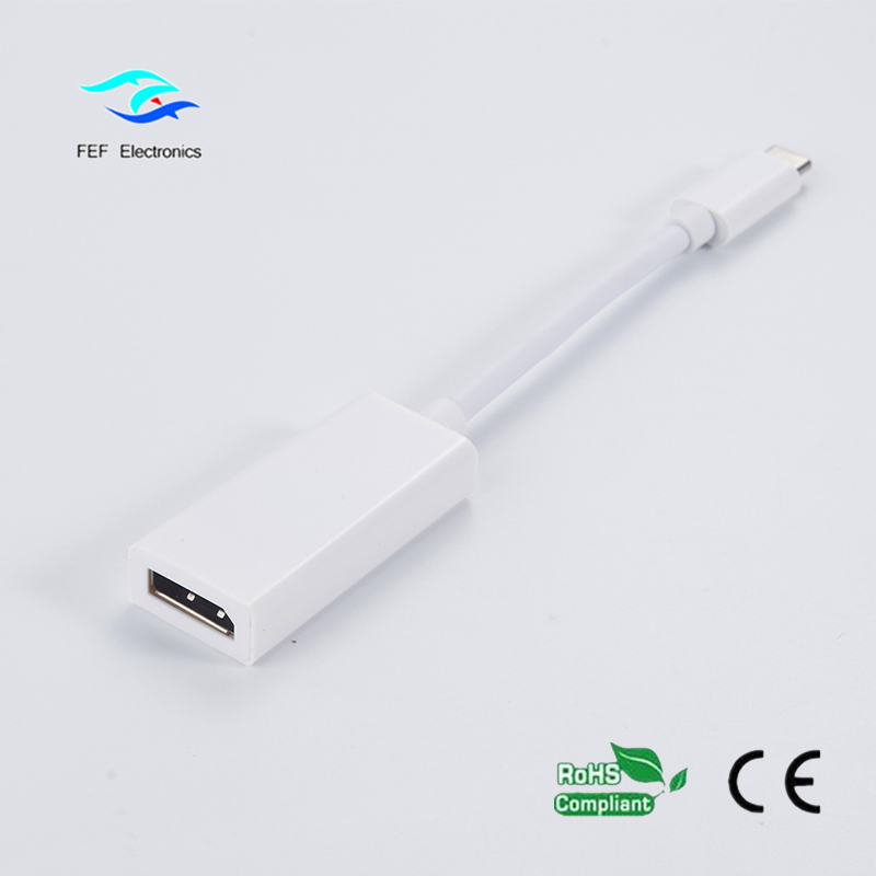 USB TYPE C pentru afișajul carcasă ABS feminină Displayport Cod: FEF-USBIC-004A