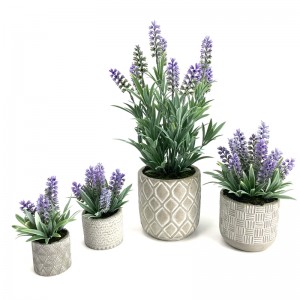 Artificial Modern Plantă pentru ghivece Decor acasă Lavanda Flori Aranjamente Decorațiuni pe masă