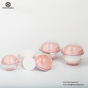 HXL216 Jucărie cosmetică rotundă goală cosmetică cu perete dublu, pentru îngrijirea tenului