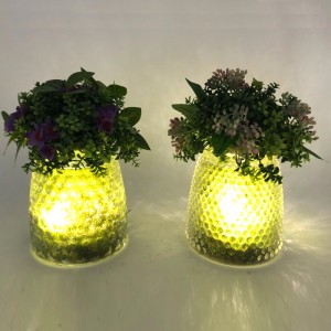 Plăci artificiale decorative, de sticlă cu LED, pe tablă, cu vase de afișare a globului