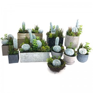 Set de cactus artificial pentru acasă sau birou în ghiveci decorativi, decorațiuni cu suc