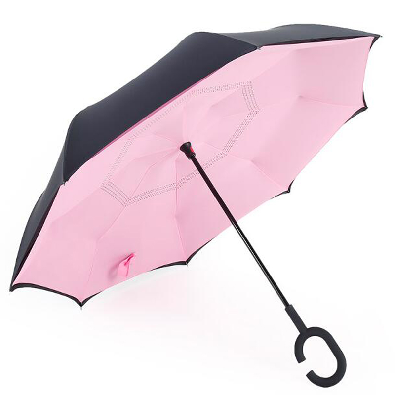 Umbrelă inversă Umbrelă inversă inversă cu design în interior și mâner fără picătură în formă de C