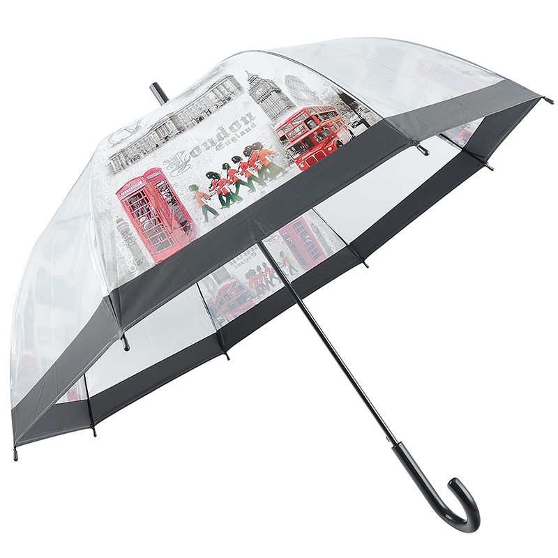 Umbrelă dreaptă personalizată transparentă ploaie POE