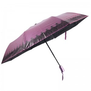 Material roz de culoare uv cu o umbrelă de tipărire de 3 ori funcție complet deschisă