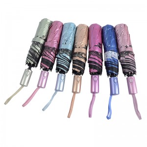 Material roz de culoare uv cu o umbrelă de tipărire de 3 ori funcție complet deschisă