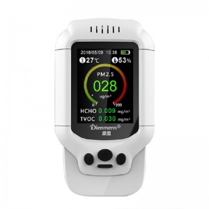 Dienmern DM502 PM2.5 Detectorul de particule cu laser de calitate profesională Testarea profesională a contorului profesional pentru PM1.0 PM10 LCD Display Dete