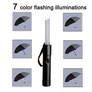 Logo promoțional din China, tipărit cu culoare LED, care schimbă culoarea umbrelă cu LED