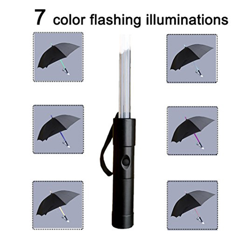 Logo promoțional din China, tipărit cu culoare LED, care schimbă culoarea umbrelă cu LED