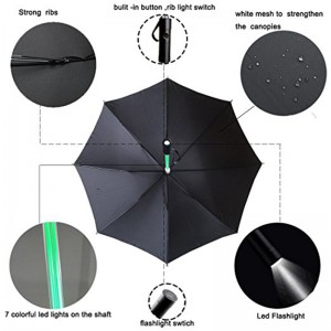 Logo promoțional din China, tipărit cu culoare LED, care schimbă culoarea umbrelă cu LED
