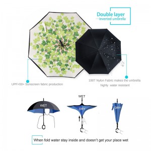 Cadou personalizat articol manual deschis Windproof Inverted Reverse inverted Umbrella de ploaie