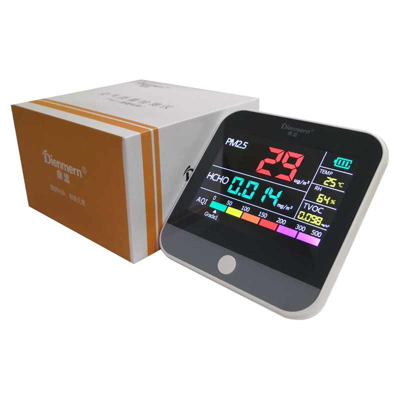 Detector inteligent pentru calitatea aerului Dienmern Monitor DM306 cu senzor laser Sensibilitate înaltă PM2.5 HCHO TVOC TEMP HUM