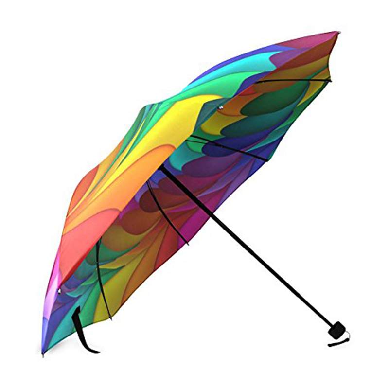 Imprimare colorată manuală de deschidere manuală de 3 ori umbrela