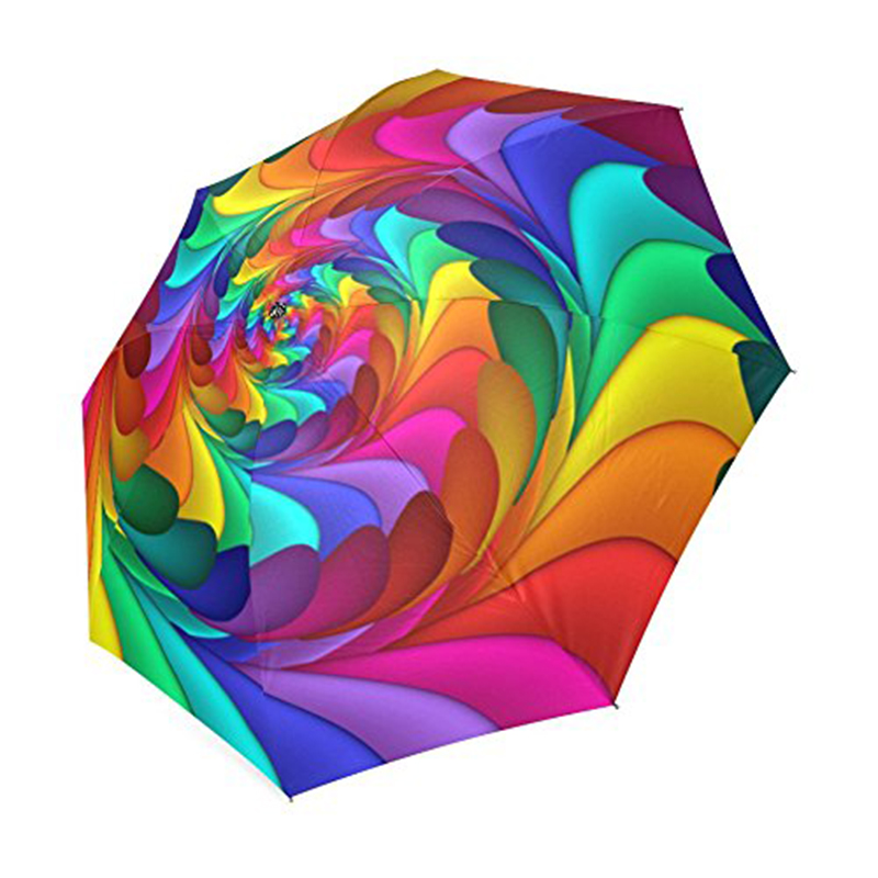 Imprimare colorată manuală de deschidere manuală de 3 ori umbrela