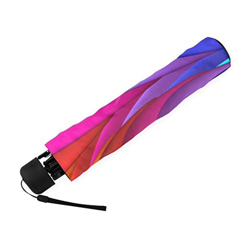 Imprimare colorată manuală de deschidere manuală de 3 ori umbrela