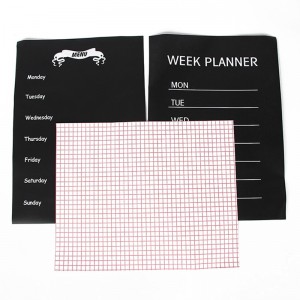 Folie de plastic PP / cretă de culoare verde / negru / alb cu dimensiuni personalizate