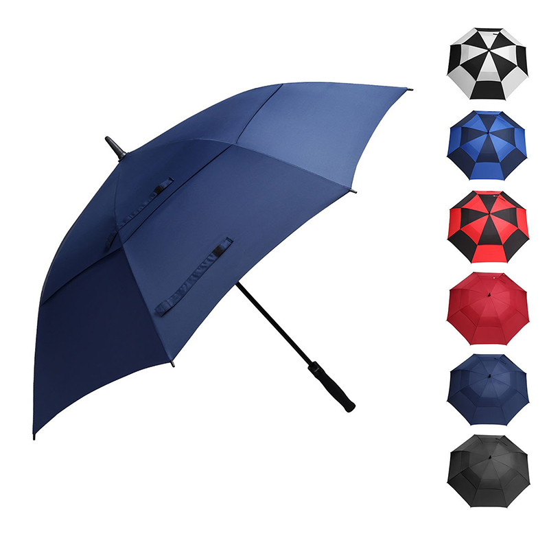 Cadouri promoționale de 30 inch dublu de marketing promoționale de afaceri umbrelă de golf rezistentă la vânt