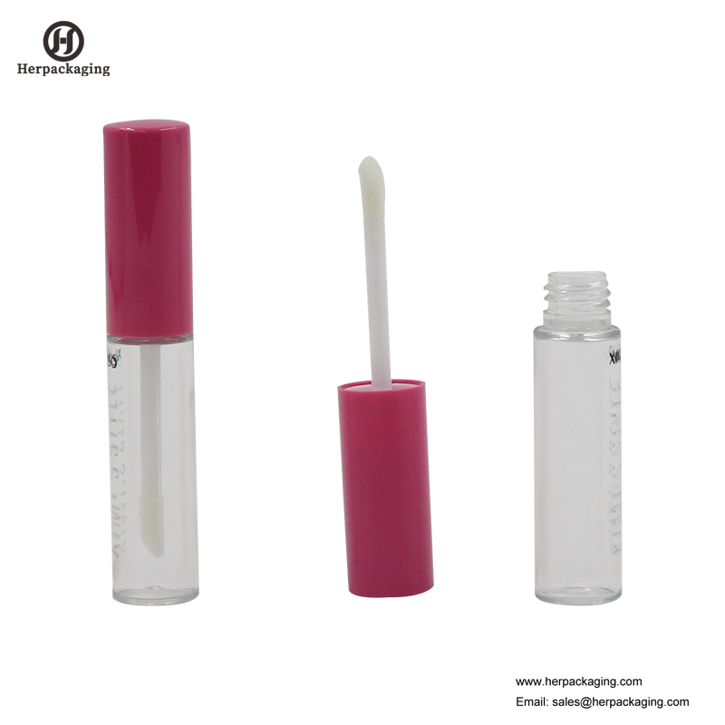 HCL310 Clear Plastic Tuburi lucioase pentru buze goale pentru produse cosmetice color aplicatoare de luciu pentru buze flocate