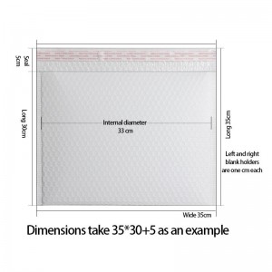 Plicuri pentru poștă albă cu bulă albă cu geamuri / pungi de transport captusite