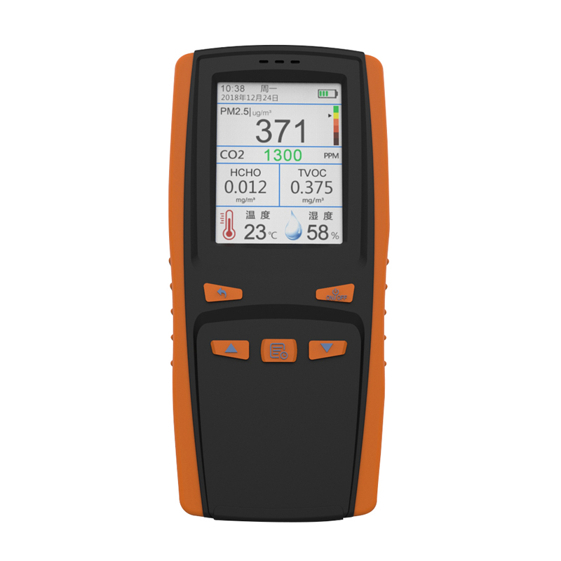 Monitor portabil digital al calității aerului Laser Detector de CO2 PM2.5 Detector de birou Acasă Analizor de gaze auto HCHO AQI Calitatea aerului LCD Tester Mete