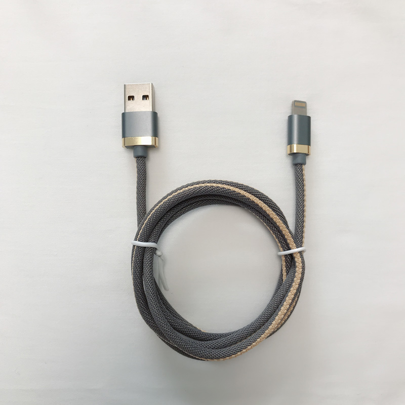 Împletit 3.0A Carcasă rapidă de aluminiu rotundă din aluminiu, cablu de date pentru micro USB, tip C, încărcarea fulgerului pentru iPhone și sincronizarea