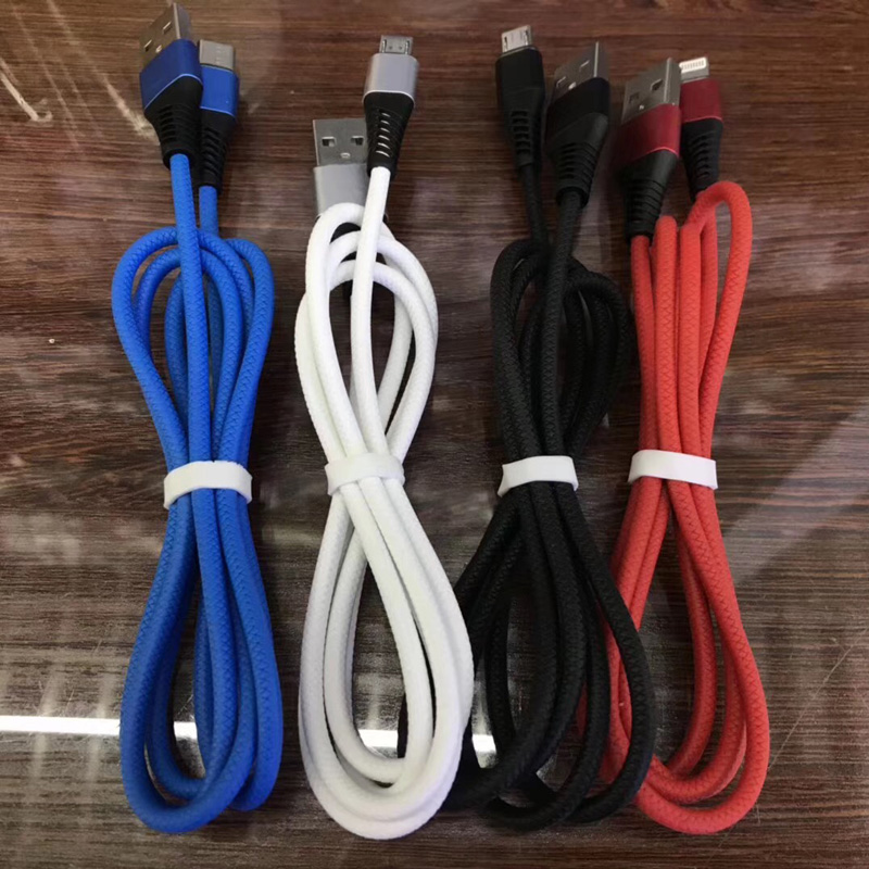 Încărcare rapidă TPE din carcasă rotundă din aluminiu, flexibil pentru îndoirea cablului de date USB pentru micro USB, tip C, încărcarea fulgerului și sincronizarea iPhone