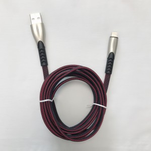 2 metri 1.8A împletitură încărcătură rapidă din aliaj de zinc cu carcasă plată fără încordare Flex flexibil pentru îndoirea cablului de date USB pentru micro USB, tip C, încărcarea fulgerului și sincronizarea iPhone