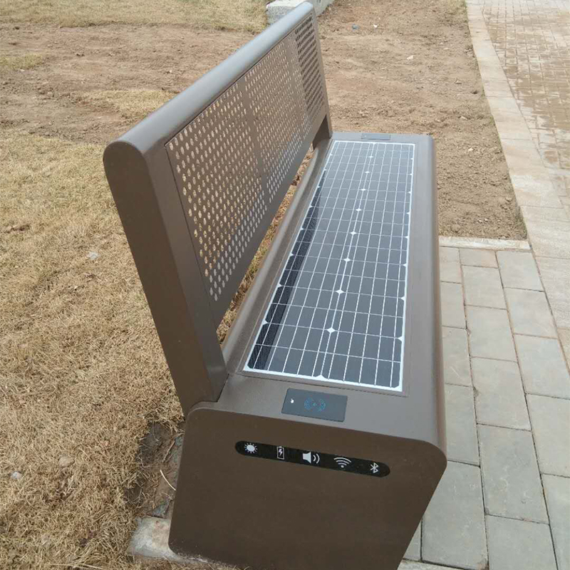 Scaune pentru parcurile publice ale parcului solar cu încărcare wireless