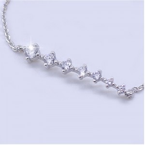 Brățară din argint 925 brățară simplă din cristal dulce