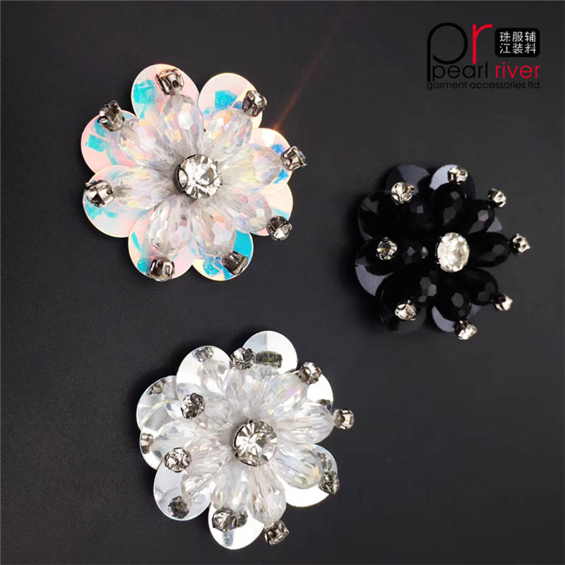 Paiete bling-bling frumusețe floare cu perla