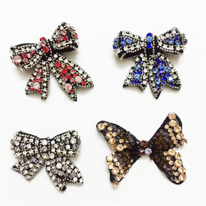 Cele mai recente fluture Bowknot Rhinestone Patch Crystal fluture