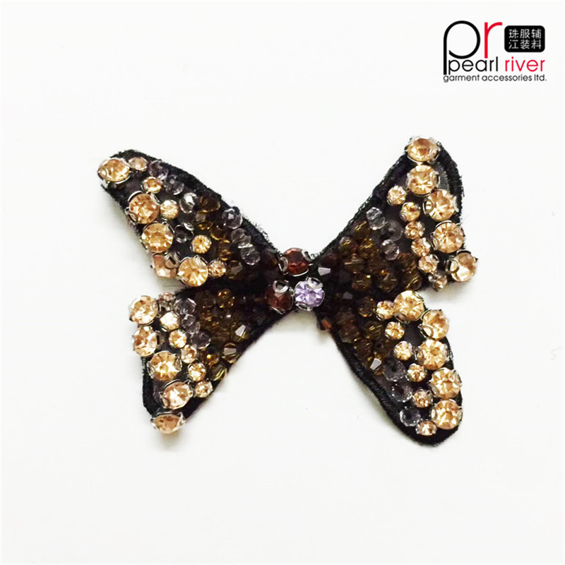 Cele mai recente fluture Bowknot Rhinestone Patch Crystal fluture